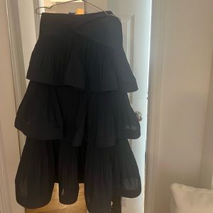 Zimmermann pleated ruffle skirt